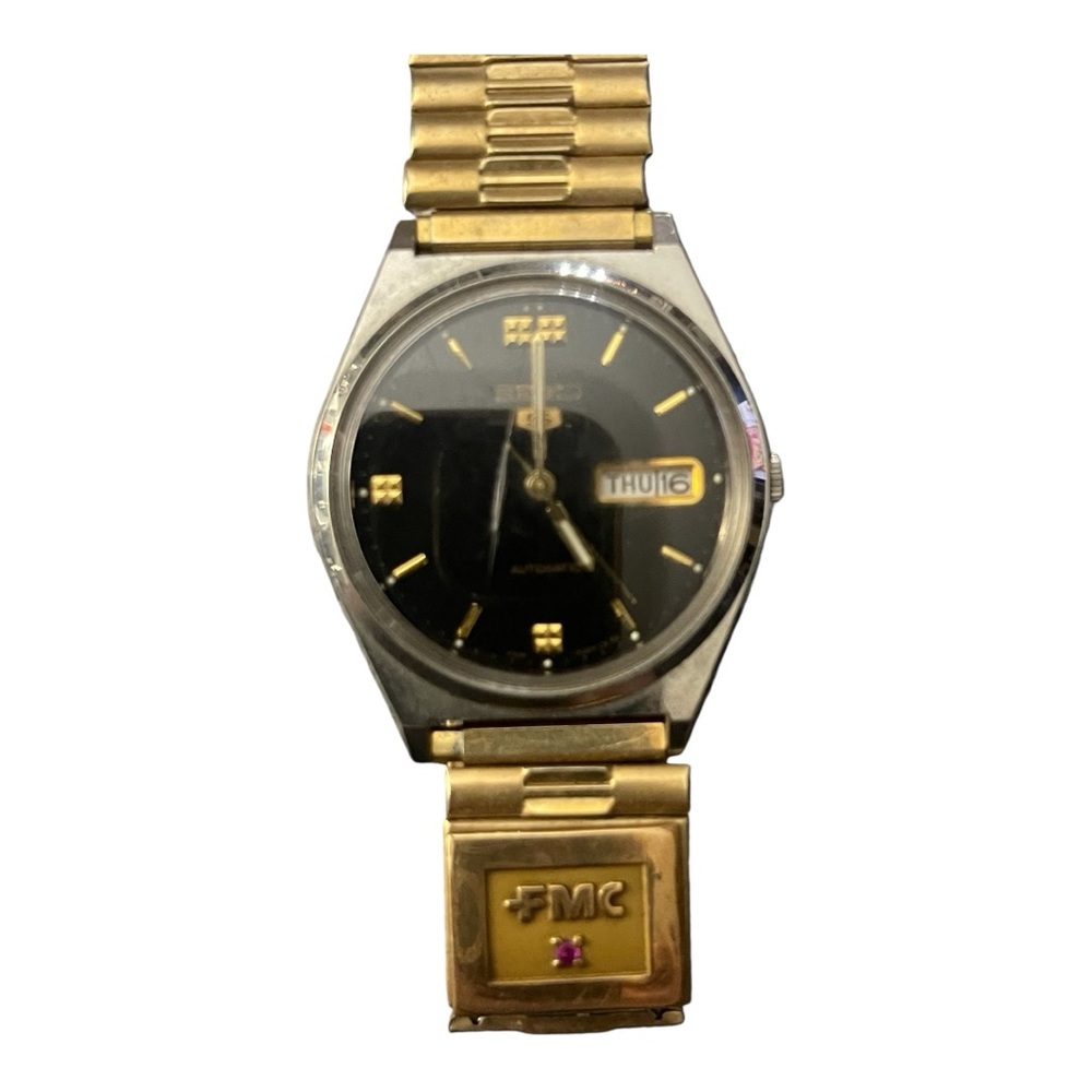 Seiko 5 Vintage Automatic 6309-8940 Day Date Mens Wrist Watch - Works